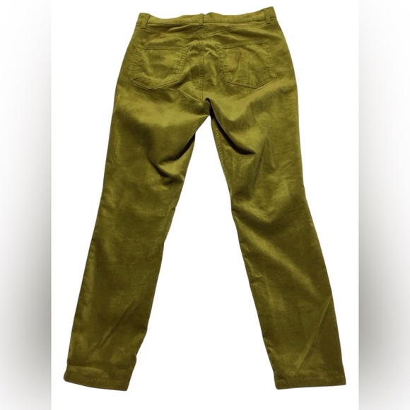 LOFT Olive Velvet Skinny Pants - Picture 2 of 9